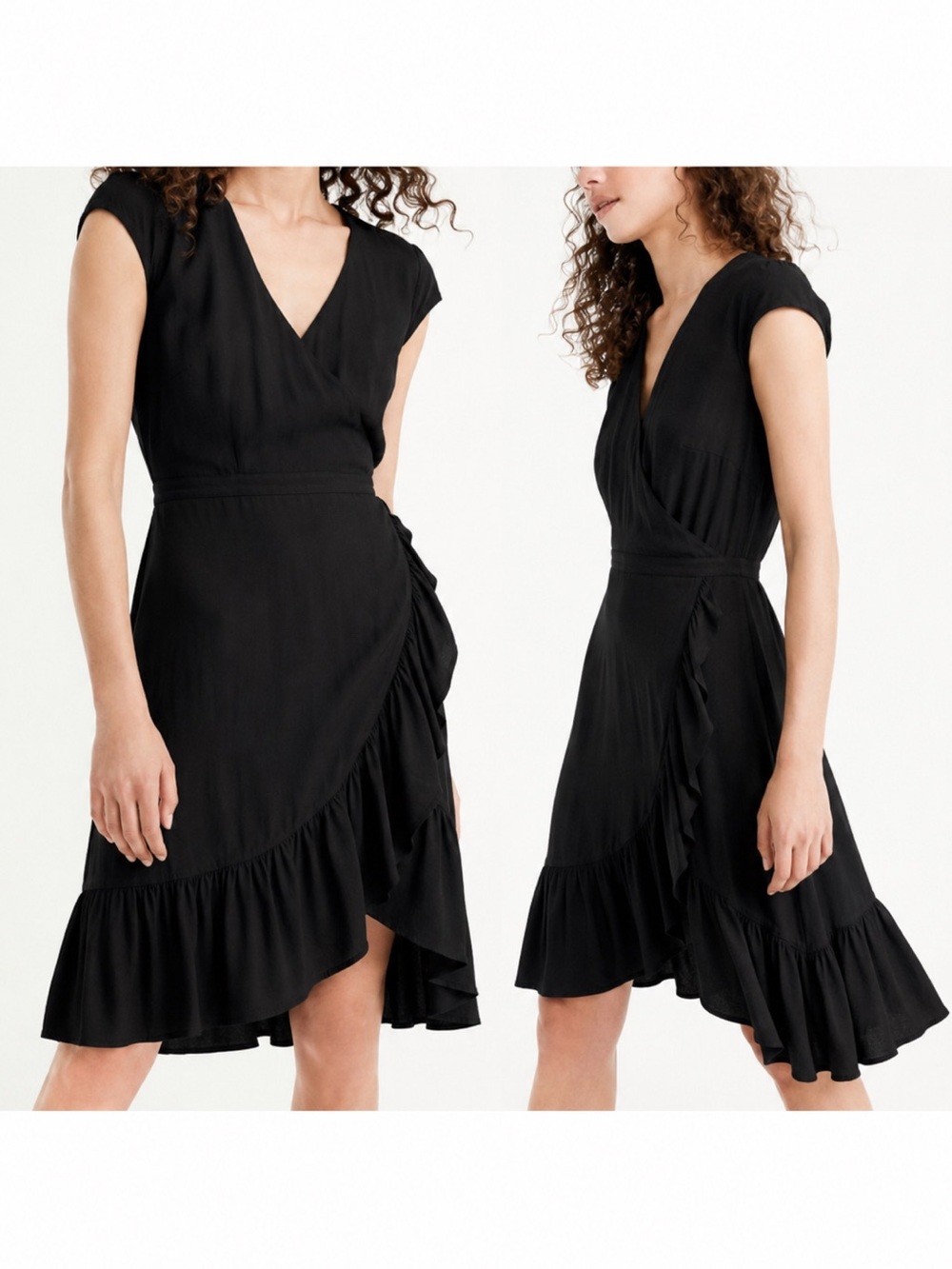 NWT J. Crew Faux Wrap Mini Dress in Drapey Crepe